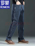 羅蒙（ROMON）【5萬(wàn)+已加購】秋冬闊腿男士牛仔褲男寬松直筒彈力潮胖高端中年春 藍灰色 703# 31 2尺4 曬單實(shí)拍圖