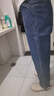 凌丹娜牛仔褲女2025年新款春秋蘿卜褲秋季九分老爹褲寬松哈倫褲 深藍 27 曬單實(shí)拍圖