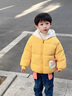 班喜迪女童冬裝棉服2025新款洋氣兒童連帽外套嬰兒加絨夾棉寶寶棉衣冬季 黃色 110 cm 曬單實拍圖