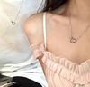 心言心語(yǔ)鉑金項(xiàng)鏈莫比烏斯環(huán)PT950莫桑石鎖骨鏈紀(jì)念日生日禮物送老婆女友 鉑金莫比烏斯項(xiàng)鏈（浪漫英文款） 曬單實(shí)拍圖