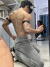 BJYL男士皮革手環(huán)袖臂環(huán)男生手鏈體育生襯衫袖箍上臂綁帶裝飾品choker 兩件 曬單實(shí)拍圖