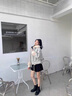 艾珠兒 棉服女2020冬季新款女裝港風(fēng)羊羔毛外套女學(xué)生小棉襖外套短款小個(gè)子加絨棉衣女 藍(lán)色 M 曬單實(shí)拍圖