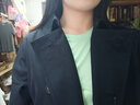 無(wú)印良品 MUJI 女式 不易沾水 雙排扣大衣 BDE05C0S 海軍藍 M 曬單實(shí)拍圖