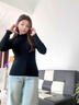 鉑吶苓打底衫半高領(lǐng)女春秋季毛衣針織衫長(zhǎng)袖上衣修身顯瘦內(nèi)搭純色百搭 打底衫【蕾絲花邊領(lǐng)-黑】 均碼 【80-120】斤 曬單實(shí)拍圖