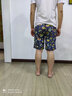 蓋浪 海邊度假旅游沙灘褲 休閑透氣男混紡短褲五分褲 花褲衩薄潮 H1083五彩魚(yú) XL 曬單實(shí)拍圖