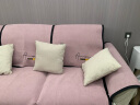 钟爱一生（CHERISHES LIFE）刺绣雪尼尔沙发垫套装四季通用沙发罩套巾防滑盖布定制沙发坐垫子 雪尼尔 字母完美-香芋紫 90*210cm 实拍图