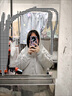 PMOG加絨加厚衛(wèi)衣女2025新款秋冬季設(shè)計感小眾寬松韓版慵懶風(fēng)開衫外套 灰色[加絨加厚] XL 130-135 曬單實拍圖