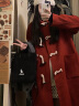 KANGOL官方新款手提单肩斜跨小方包女时尚简约轻奢韩系风拼皮撞色 黑色 实拍图