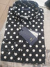 才子依佳花襯衫男長(cháng)袖棉韓版修身免燙春季波點(diǎn)印花男士休閑襯衣潮流衣服 黑色波點(diǎn)CZYY2813 39/M/170 曬單實(shí)拍圖