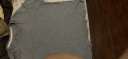 无印良品 MUJI 男式 粗细不均棉线 天竺编织 条纹短袖T恤 ABB04A0S 燕麦色X横条 M 实拍图