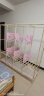 梦卡莱（MENGKALAI） 布衣柜 简易衣柜实木防潮双人衣柜简易超大空间收纳 衣柜布现代简约衣橱 1.70米粉色城堡 实拍图