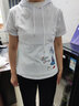 珞妮連帽短袖t恤女純棉2026夏季新款寬松韓版學(xué)院風(fēng)上衣ins打底衫女裝 白色-右下女孩 XL 建議110-125斤 曬單實(shí)拍圖