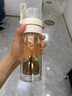 瑜品佳 雙層玻璃杯茶水分離杯獨立茶倉 高硼硅玻璃水杯女高顏值400ml 400ml白色 曬單實(shí)拍圖