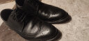 百丽通勤商务皮鞋男士正装鞋春夏季牛皮布洛克婚鞋大码鞋89183AM9 黑色-经典款 44 实拍图