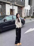 柏銘臣直筒休閑褲男春秋季新款潮牌美式高街寬松運(yùn)動(dòng)闊腿百搭簡(jiǎn)約褲子男 黑色 XL【建議120-135斤】 曬單實(shí)拍圖