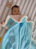 夏娃貝比（evebaby）嬰兒毛毯冬季加厚寶寶蓋毯珊瑚絨幼兒園被新生兒童毯子秋冬季 藍色 羊羔絨珊瑚絨雙層加厚 120*100cm 曬單實(shí)拍圖