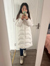 歌莉婭長(zhǎng)款羽絨服女冬季狐貍毛領(lǐng)保暖防風(fēng)鵝絨外套1ASC8D700 05W米白 S (155) 曬單實(shí)拍圖