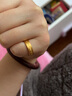 六福珠寶足金諾言黃金戒指情侶結(jié)婚對(duì)戒款實(shí)心單只活口戒 計(jì)價(jià) GDGTBR0042 5.41克(含工費(fèi)345元)女款 曬單實(shí)拍圖
