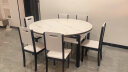 上林春天 岩板餐桌实木餐桌家用小户型餐桌椅组合伸缩折叠饭桌子餐厅家具 9MM香奈尔亮光-贝勒椅 1.5米一桌六椅 实拍图