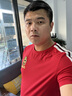 hteec香港潮牌短袖t恤男新款夏季潮流修身小蜜蜂刺繡絲光棉半袖男 紅色 2XL 曬單實拍圖