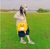 愛(ài)貝迪拉幼兒園書(shū)包女孩兒男孩雙肩包3D卡通小黃鴨防走失背包3-6歲硬殼包 姜籽黃 曬單實(shí)拍圖