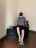 以純（YISHion）男士t恤短袖夏季衣服2025新款寬松高彈速干運動(dòng)半袖冰絲涼感體恤  S6021灰色   3XL 建議170-185斤 曬單實(shí)拍圖