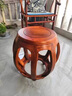 檀老板 紅木家具緬甸花梨（學(xué)名：大果紫檀）圓鼓凳實(shí)木矮凳圓凳中式圓鼓凳古箏凳坐墩繡墩換鞋凳 大號高45-凳面30cm 曬單實(shí)拍圖