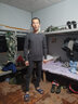 Clarkarida德絨發(fā)熱男士保暖內(nèi)衣男加絨加厚無痕保暖套裝打底秋衣秋褲男套裝 黑色【雙面德絨加厚款】 XL(130-150斤) 曬單實(shí)拍圖