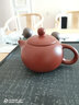 妃汐蒂宜興紫砂壺 過(guò)濾花茶壺 西施壺 易泡壺大容量茶壺套裝 紅色大號西施壺（400ml） 曬單實(shí)拍圖