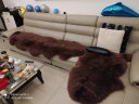 澳羊一族 澳洲皮毛一体纯羊毛沙发垫整张羊皮羊毛飘窗垫客厅卧室椅垫 咖啡色 2拼 200cm×70cm 实拍图