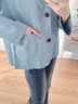 子牧棉麻秋裝 女文藝百搭小西裝外套薄款休閑長(zhǎng)袖西服開(kāi)衫上衣6003 淺藍(lán)色 M (建議95-115斤) 曬單實(shí)拍圖
