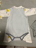 papa爬爬夏嬰兒衣服寶寶連體衣可剪裁螺紋包屁衣男女童無(wú)感無(wú)痕 綠色 80cm 曬單實(shí)拍圖