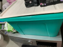 茶花（CHAHUA）茶花塑料收纳箱衣物整理箱35L58L68L多规格玩具整理箱储物 绿色 【35L】1个装无滑轮 实拍图