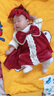新生嬰兒衣服春秋季女寶寶春裝連體衣嬰幼兒哈衣滿月百天禮服裙子 網(wǎng)紗公主包屁裙 #不含發(fā)帶 66cm（建議11-15斤） 曬單實(shí)拍圖