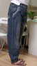 善己直筒牛仔褲女寬松闊腿拼接懷舊經(jīng)典百搭顯瘦長(cháng)褲女 燈籠牛仔褲 牛仔藍 2XL【現貨發(fā)售】 曬單實(shí)拍圖