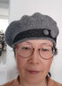 香雪羽秀帽子女秋冬韓版潮羊毛帽休閑百搭2025新款毛線帽貝雷帽女復(fù)古英倫 黑色 M碼頭圍58cm 曬單實(shí)拍圖