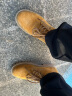 MONACWE马丁靴男士韩版中帮短靴子工装雪地棉鞋加绒复古英伦二层猪皮靴潮 驼色 40 实拍图