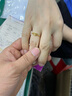 蒂蔻（Tico）足金999心心相印黃金戒指女愛心5G硬金開口實(shí)心素圈戒指生日禮物 曬單實(shí)拍圖