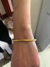 Lossot傳承古法金素圈999足金黃金手鐲女3D硬金鐲子女友老婆生日禮物 曬單實(shí)拍圖