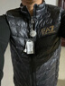 阿瑪尼（ARMANI）男裝羽絨服馬甲羽絨背心超輕外套秋冬 8NPQ06 黑色 XL 曬單實(shí)拍圖