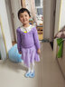 鐵箭（TIEJIAN）兒童舞蹈服女夏芭蕾舞連體服半身裙兩件套裝形體練功服培訓班表演 紫色長(cháng)袖+紫色紗裙 XL (110cm/30斤內) 曬單實(shí)拍圖