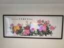 暮春舍（MUCHUNSHE）手繪國畫(huà)牡丹畫(huà)新中式字畫(huà)客廳裝飾畫(huà)中堂掛畫(huà)花開(kāi)富貴花鳥(niǎo)牡丹圖 《花開(kāi)富貴福滿(mǎn)堂》I富貴款 86*218CM【實(shí)木鏡框】店長(cháng)推薦 曬單實(shí)拍圖