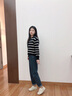 雪凡茜高腰牛仔褲女裝九分哈倫褲老爹女士褲子2025年新款顯瘦春秋8121 深藍色 S 建議85-105斤 曬單實(shí)拍圖