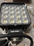 LightsMaker工程機械車(chē)led照明燈挖掘機大臂燈叉車(chē)大燈裝載機鏟車(chē)散光工作燈 4.3寸方形64珠64W-白光散光 曬單實(shí)拍圖