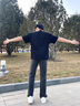 gxmy牛仔褲男士夏季港風(fēng)痞帥褲子男寬松直筒九分褲男學(xué)生韓版潮流男褲 8010淺藍(lán)色 XL 曬單實拍圖