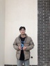 艾特蘭 冬季棉服男士外套新款加厚面包服潮牌棉衣立領(lǐng)棉襖工裝男裝衣服 M071杏色 M(110-130斤) 曬單實(shí)拍圖