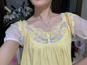 CA BRIDA【心動(dòng)夏日】嘉德麗亞法式睡衣套裝女方領(lǐng)莫代爾家居服七夕禮物 奶油黃 L 曬單實(shí)拍圖