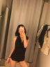 DK 泳衣女連體性感掛脖露背小胸聚攏遮肚顯瘦溫泉黑色比基尼游泳衣 黑色 L 曬單實(shí)拍圖