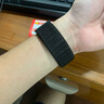 例米 適用蘋(píng)果手表apple watch10/9/8/7/6/SE表帶iWatch5/4代尼龍回環(huán)表帶男女款透氣ultra腕帶潮個(gè)性 黑色 42/44mm 曬單實(shí)拍圖