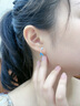 AHK銀耳釘女耳環(huán)耳飾時(shí)尚百搭高級感首飾新年生日禮物送女朋友老婆 月光石魚(yú)尾耳釘*證書(shū)*精美禮盒 曬單實(shí)拍圖